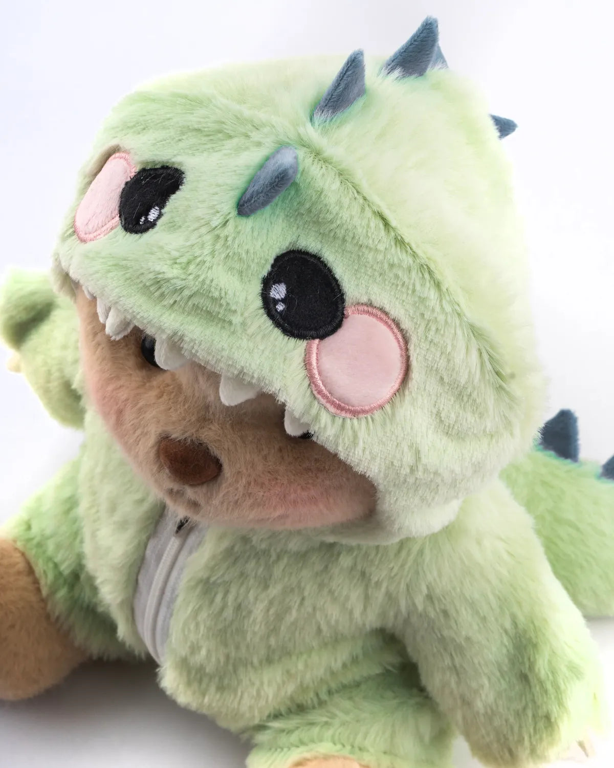 PuffyPuf™ Yeşil Tüylü Dino Puffy Kostümü