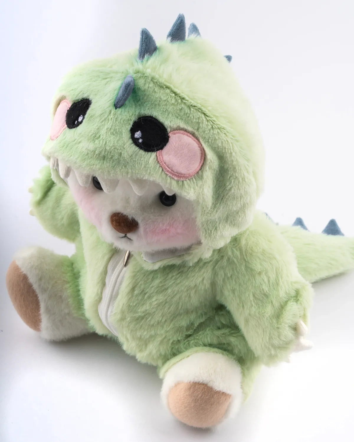 PuffyPuf™ Yeşil Tüylü Dino Puffy Kostümü