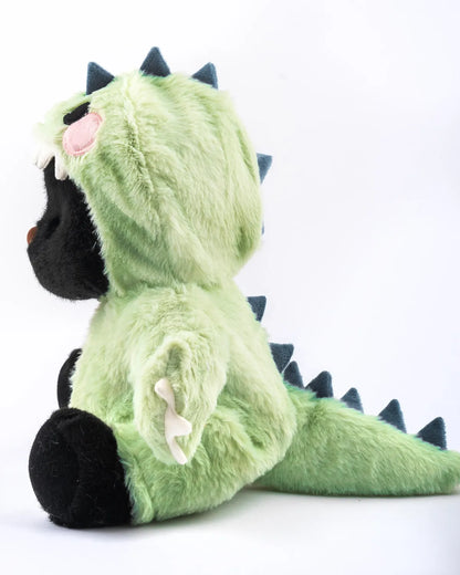 PuffyPuf™ Yeşil Tüylü Dino Puffy Kostümü