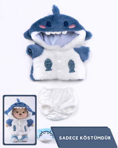 PuffyPuf™ Mavi Shark Puffy Kostümü